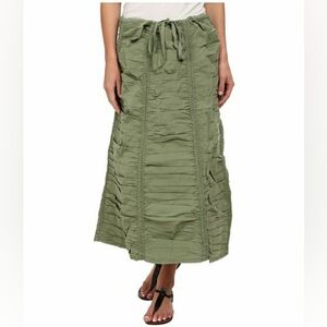XCVI Double Shirred Panel Skirt In "Oregano", Size L